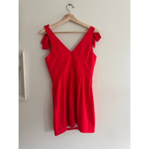AMANDA UPRICHARD Allora Mini Dress in Crimson Red Size Small - Picture 5 of 7